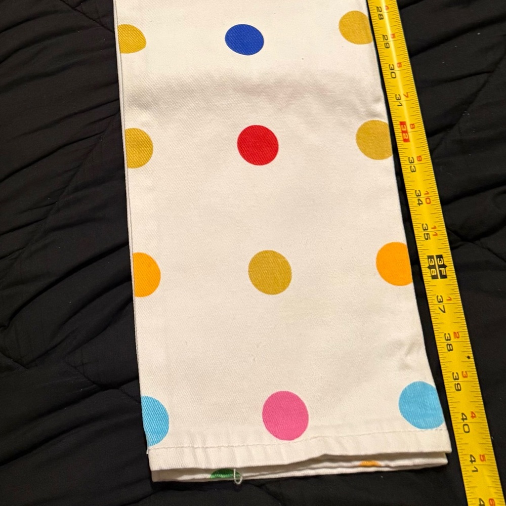 Mnml White and multi-coloured polka dot jeans 30 #polkadot - Picture 8 of 9